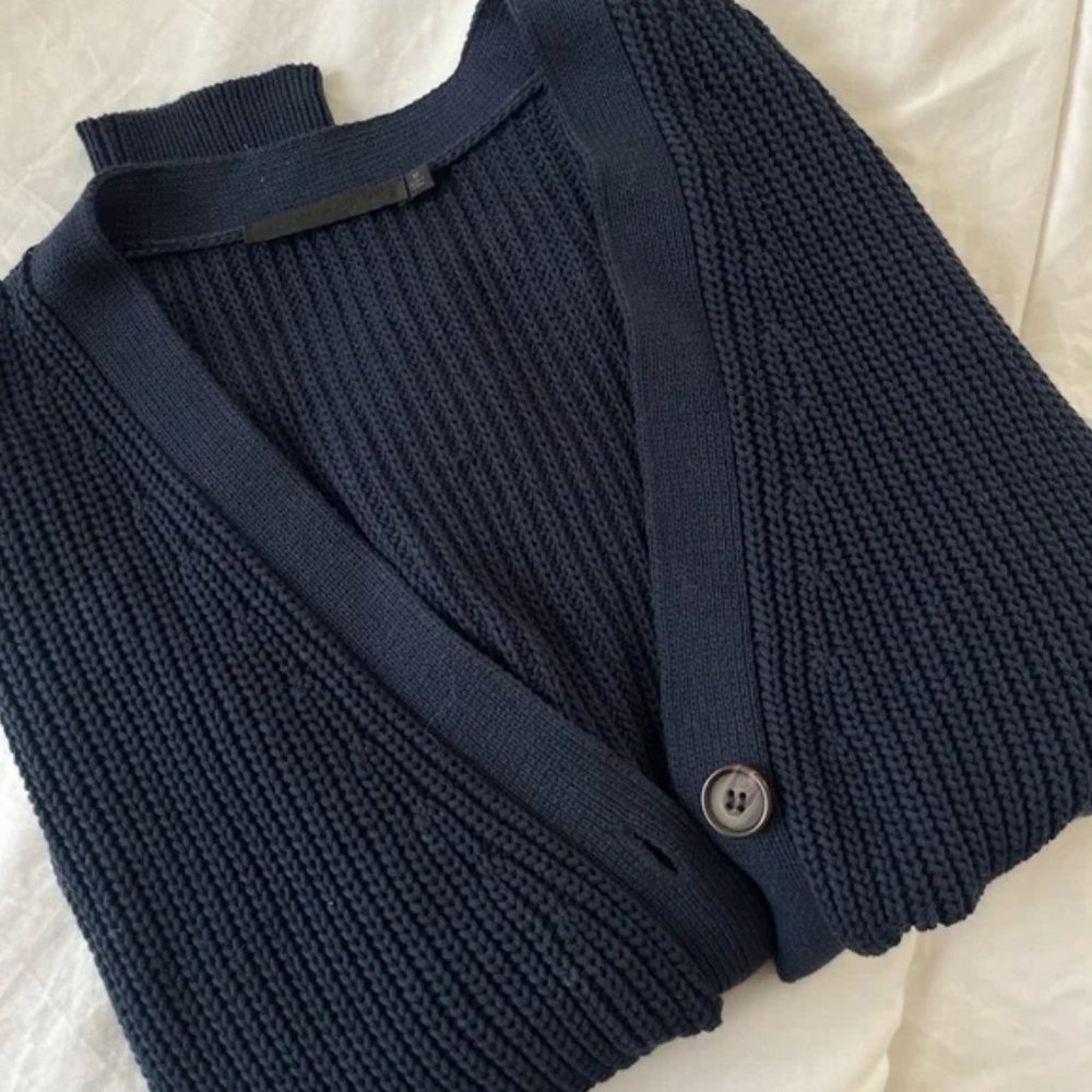 Jenni Kayne Cotton Cocoon Sweater - Navy - Size M